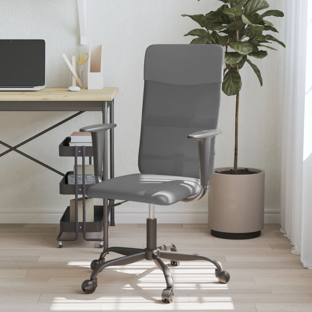 vidaXL Chaise de bureau réglable en hauteur gris