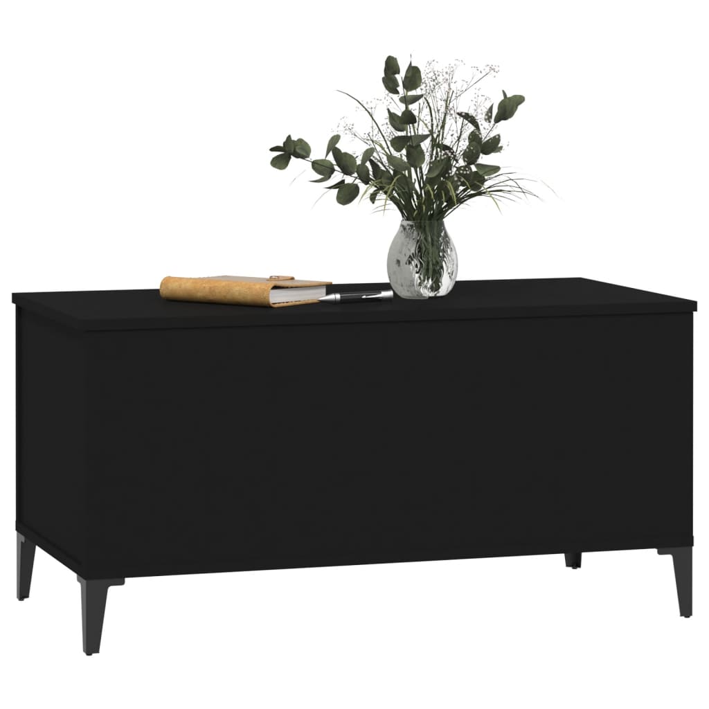 vidaXL Table basse Noir 90x44,5x45 cm Bois d'ingénierie