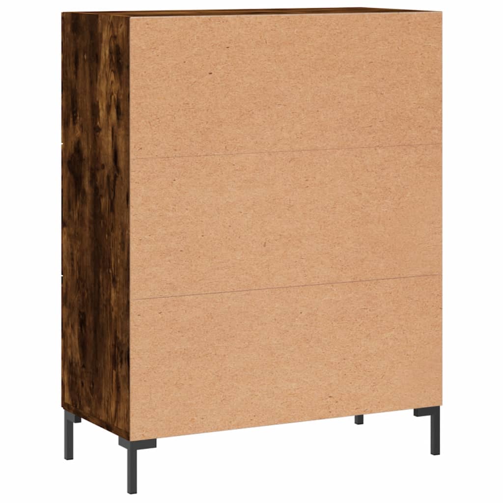 vidaXL Buffet chêne fumé 69,5x34x90 cm bois d'ingénierie