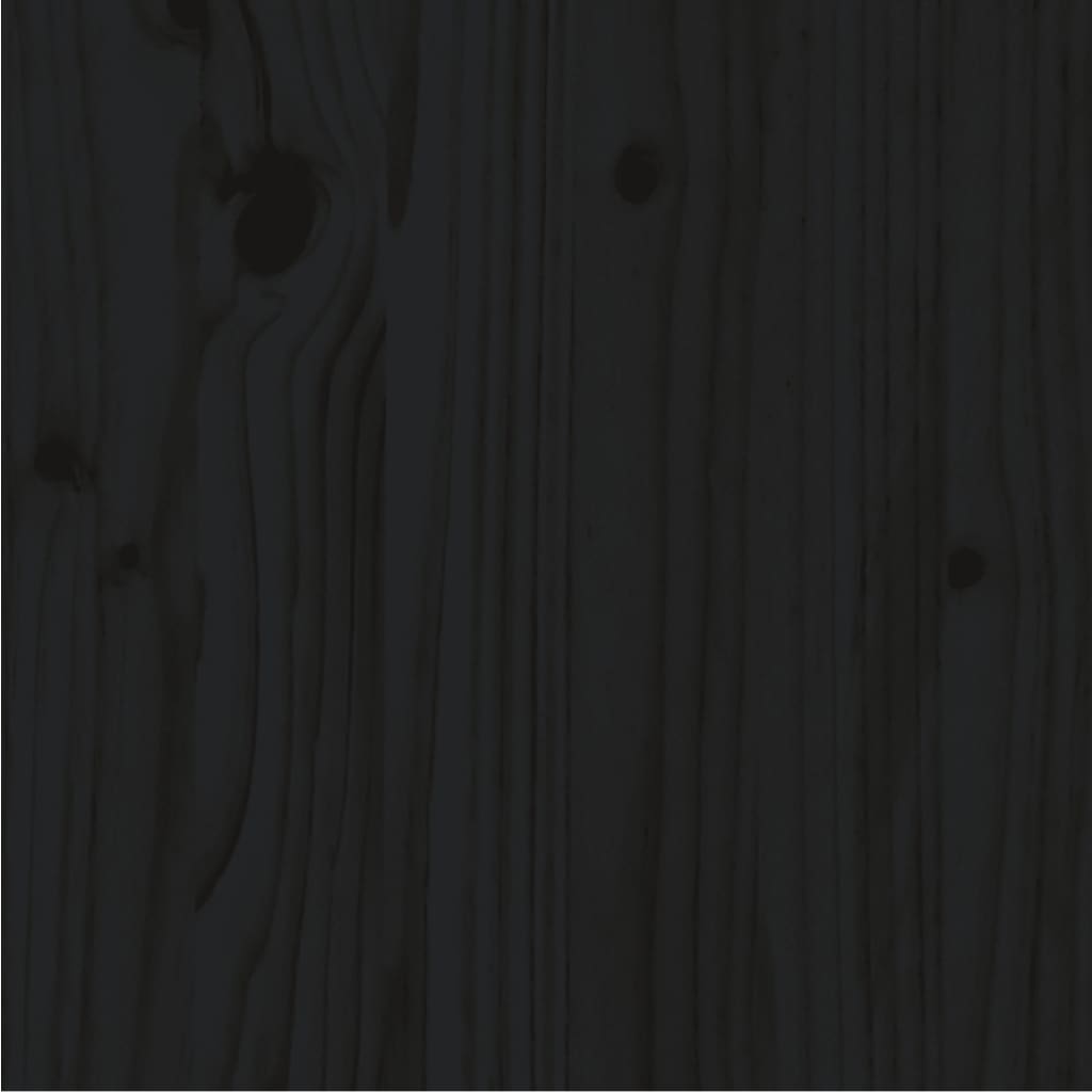 vidaXL Cadre de lit Noir Bois de pin massif 120x200 cm