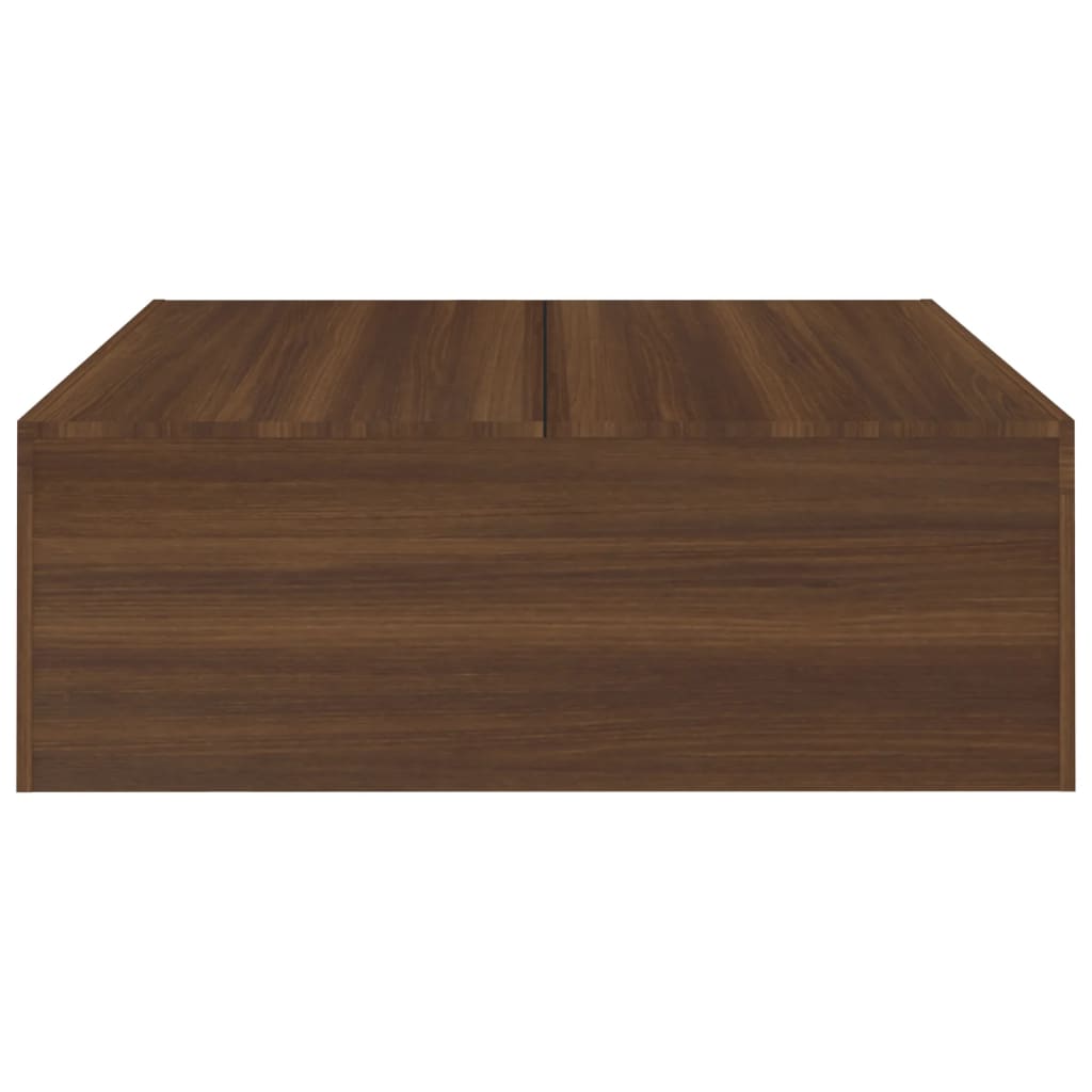 vidaXL Table basse Chêne marron 100x100x35 cm Bois d'ingénierie