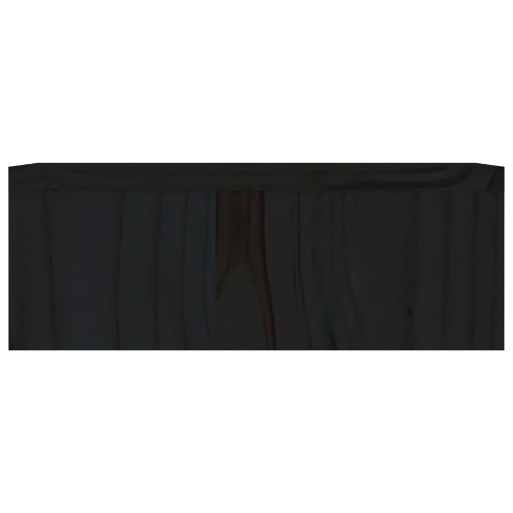 vidaXL Support de moniteur Noir 50x27x10 cm Bois de pin solide