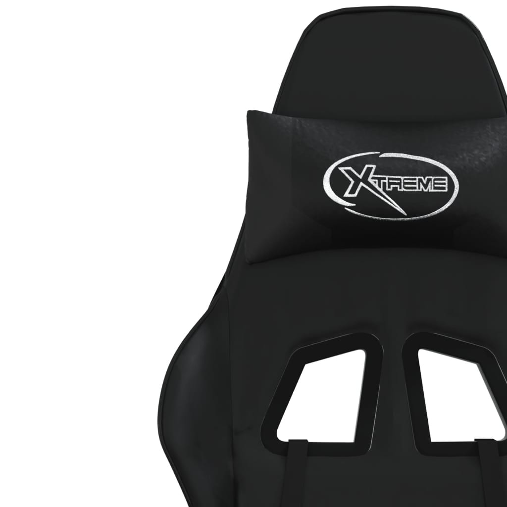 vidaXL Chaise de jeu de massage noir similicuir
