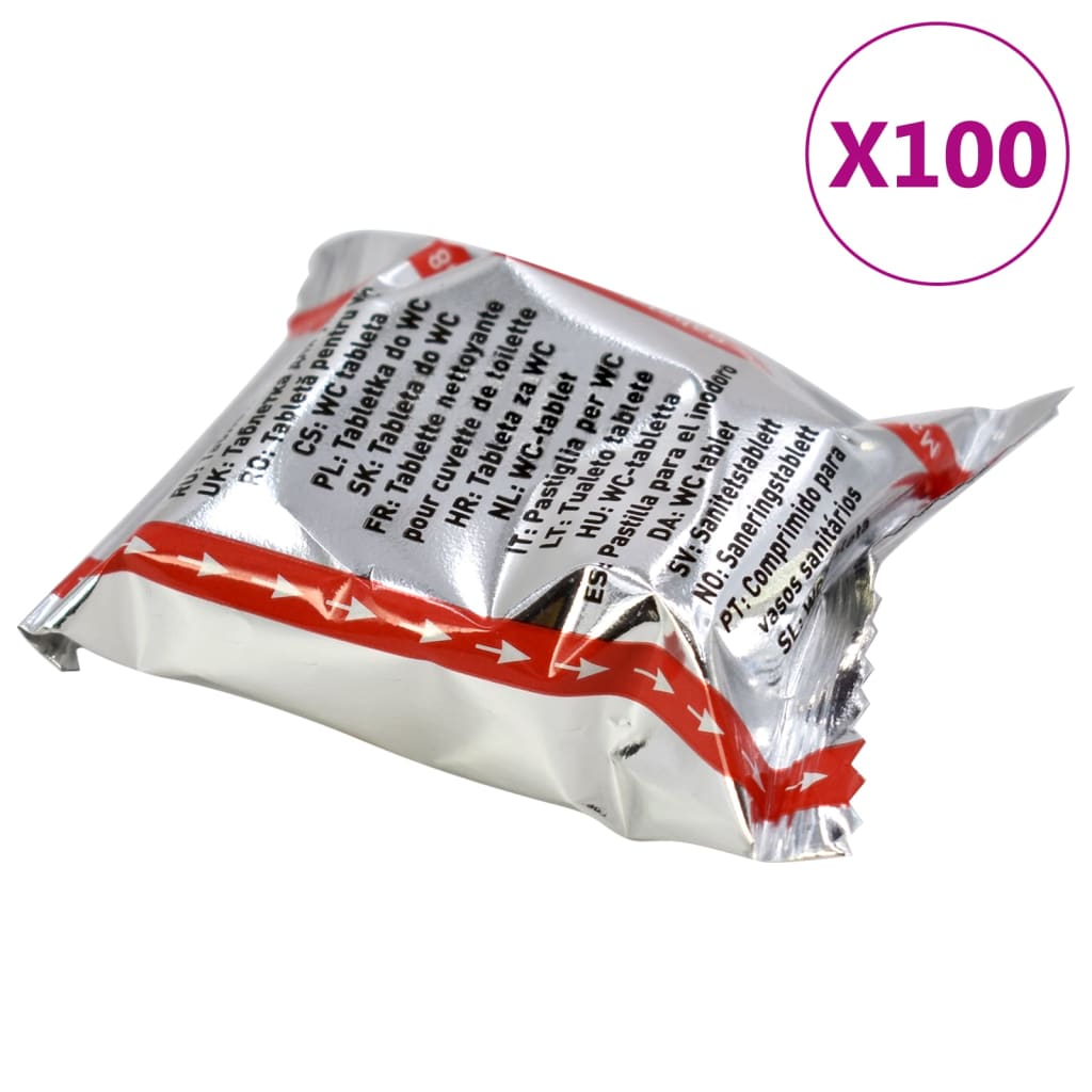 vidaXL Tablettes nettoyantes pour cuvette de toilette 100 pcs