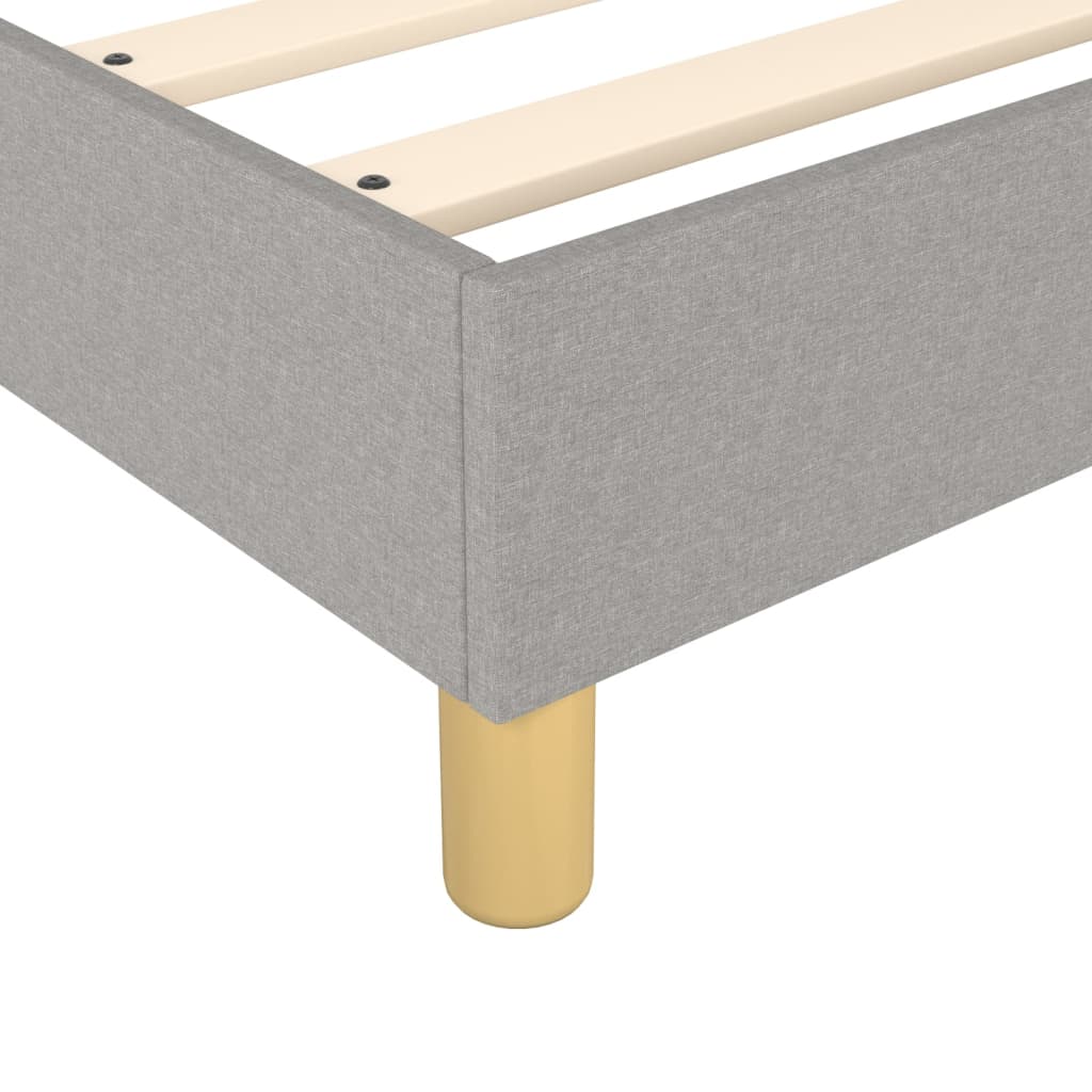 vidaXL Sommier à lattes de lit avec matelas Gris clair 120x200cm Tissu