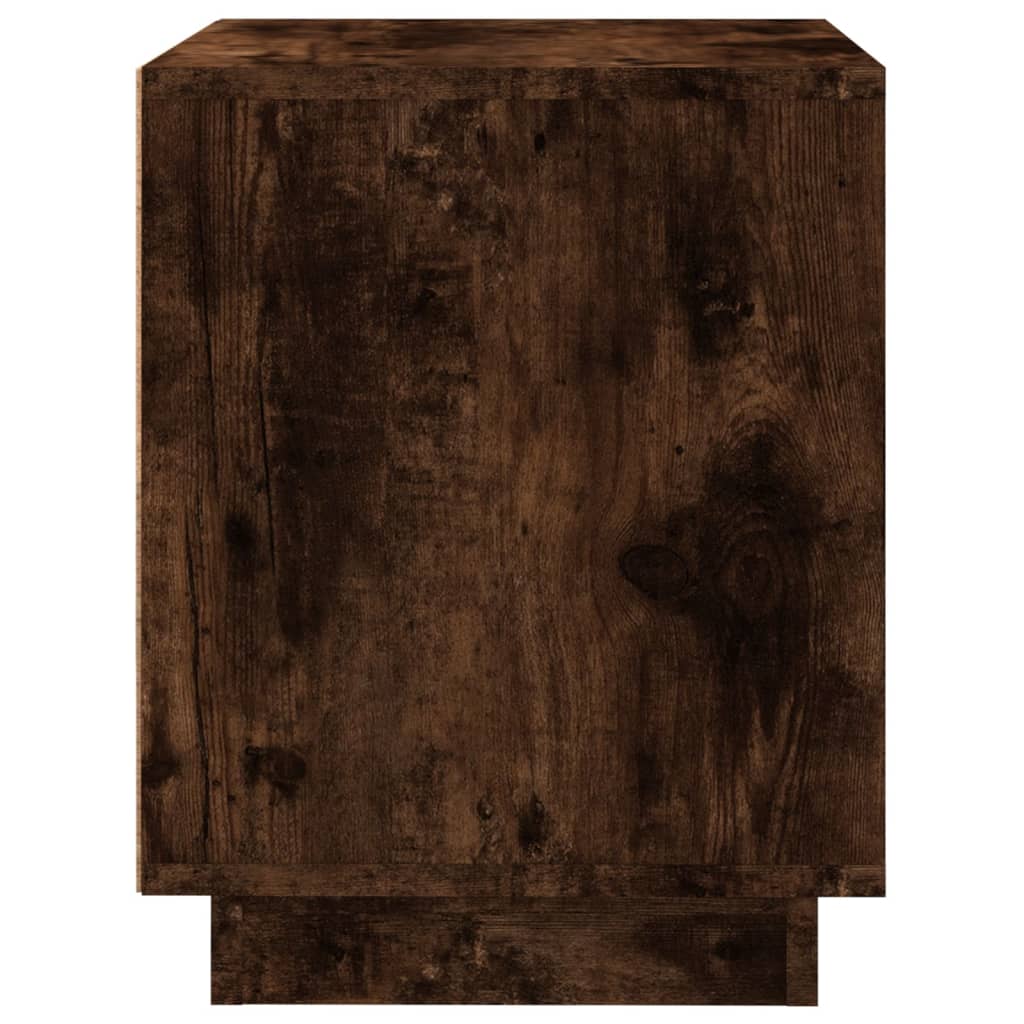 vidaXL Table de chevet chêne fumé 44x35x45 cm bois d'ingénierie
