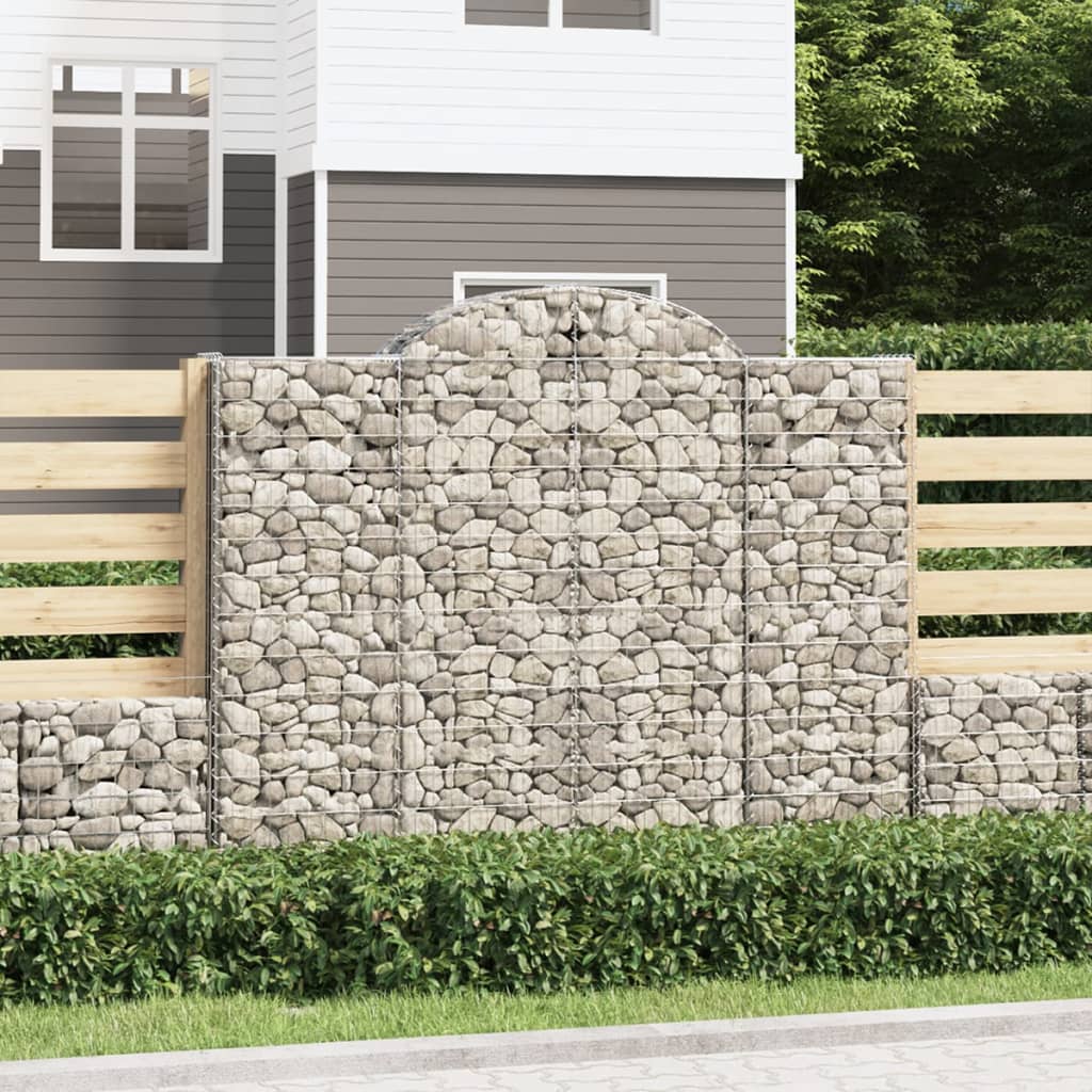 vidaXL Paniers à gabions arqués 20 pcs 200x50x160/180 cm Fer galvanisé