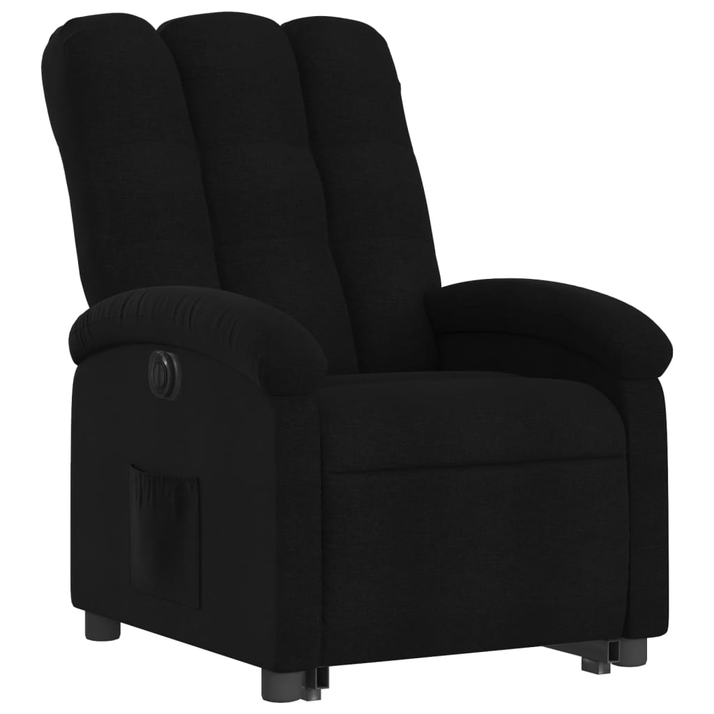 vidaXL Fauteuil inclinable électrique noir tissu