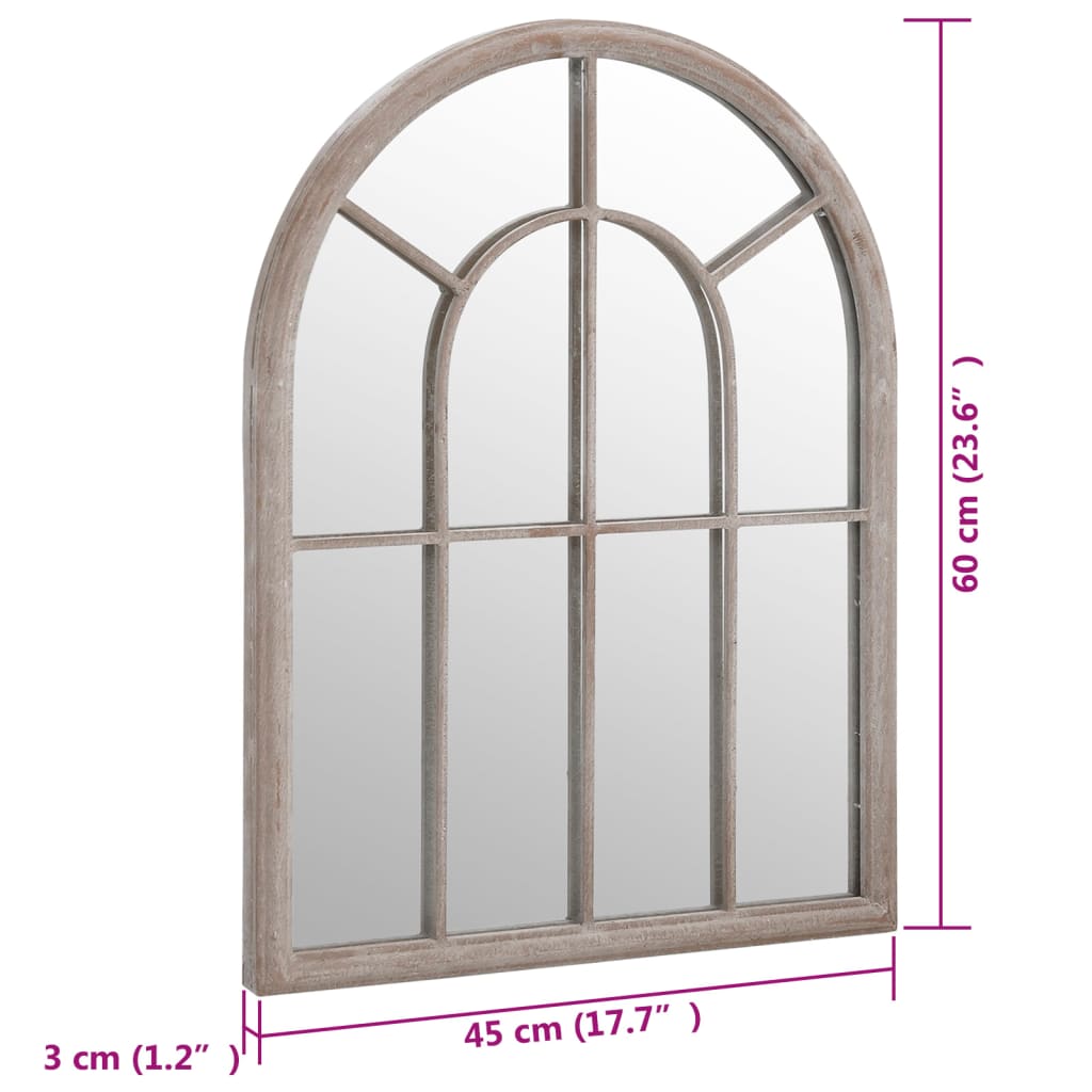 vidaXL Miroir Sable 60x45 cm Fer pour utilisation à l'intérieur