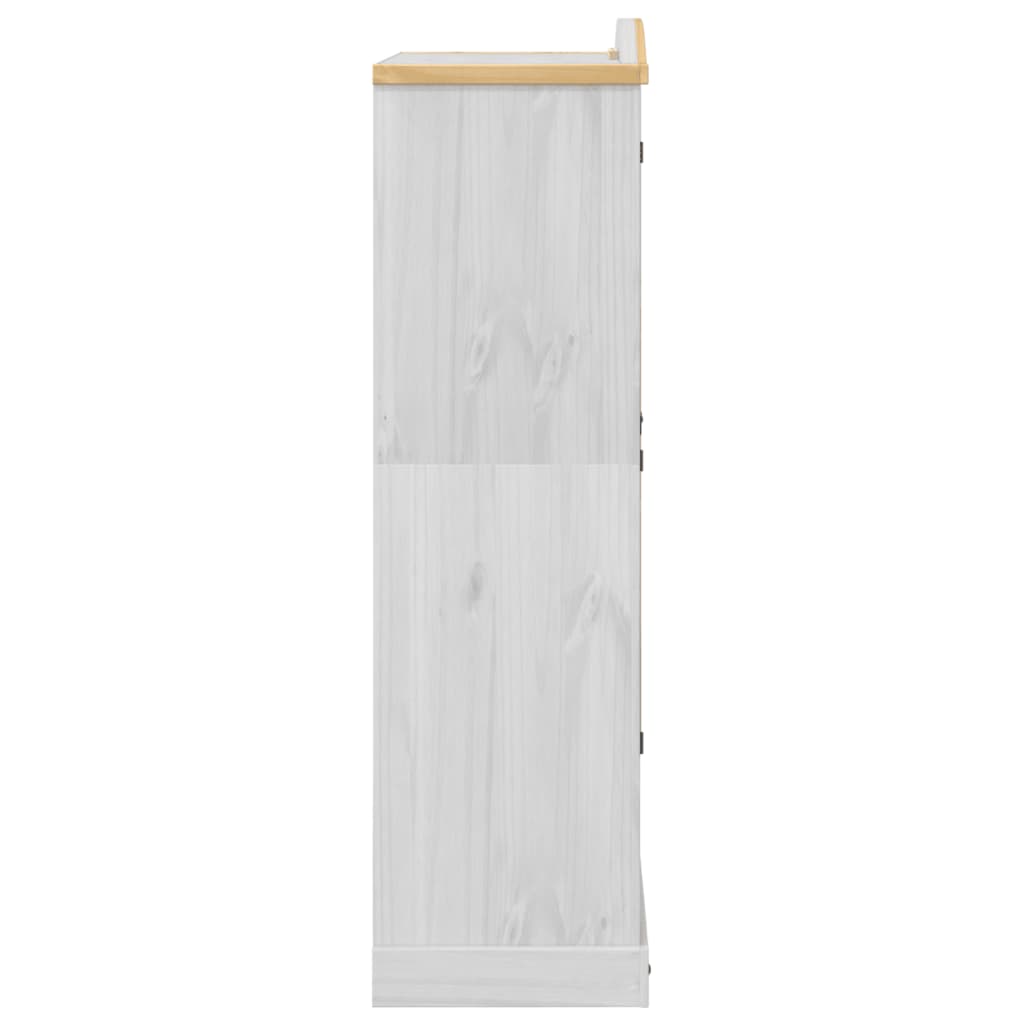 vidaXL Garde-robe Corona blanc 102x52x186 cm bois de pin massif