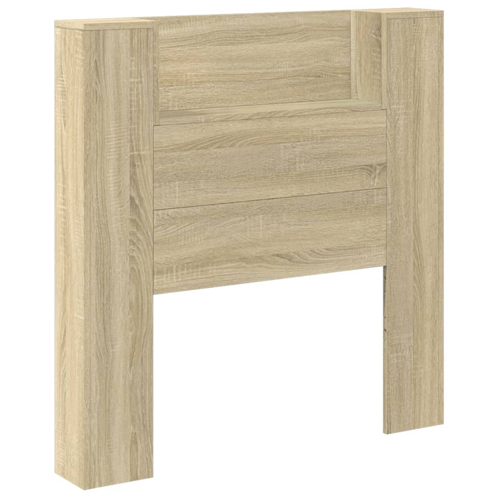 vidaXL Armoire tête de lit avec LED chêne sonoma 100x16,5x103,5 cm