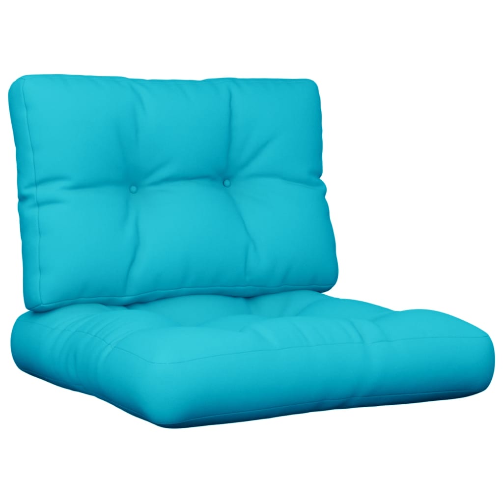 vidaXL Coussins de palette lot de 2 turquoise tissu