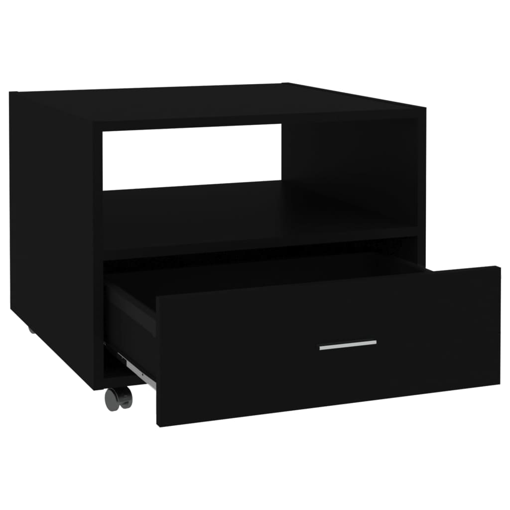 vidaXL Table basse Noir 55x55x40 cm bois d'ingénierie