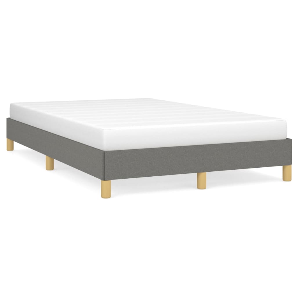 vidaXL Cadre de lit sans matelas gris foncé 120x200 cm tissu