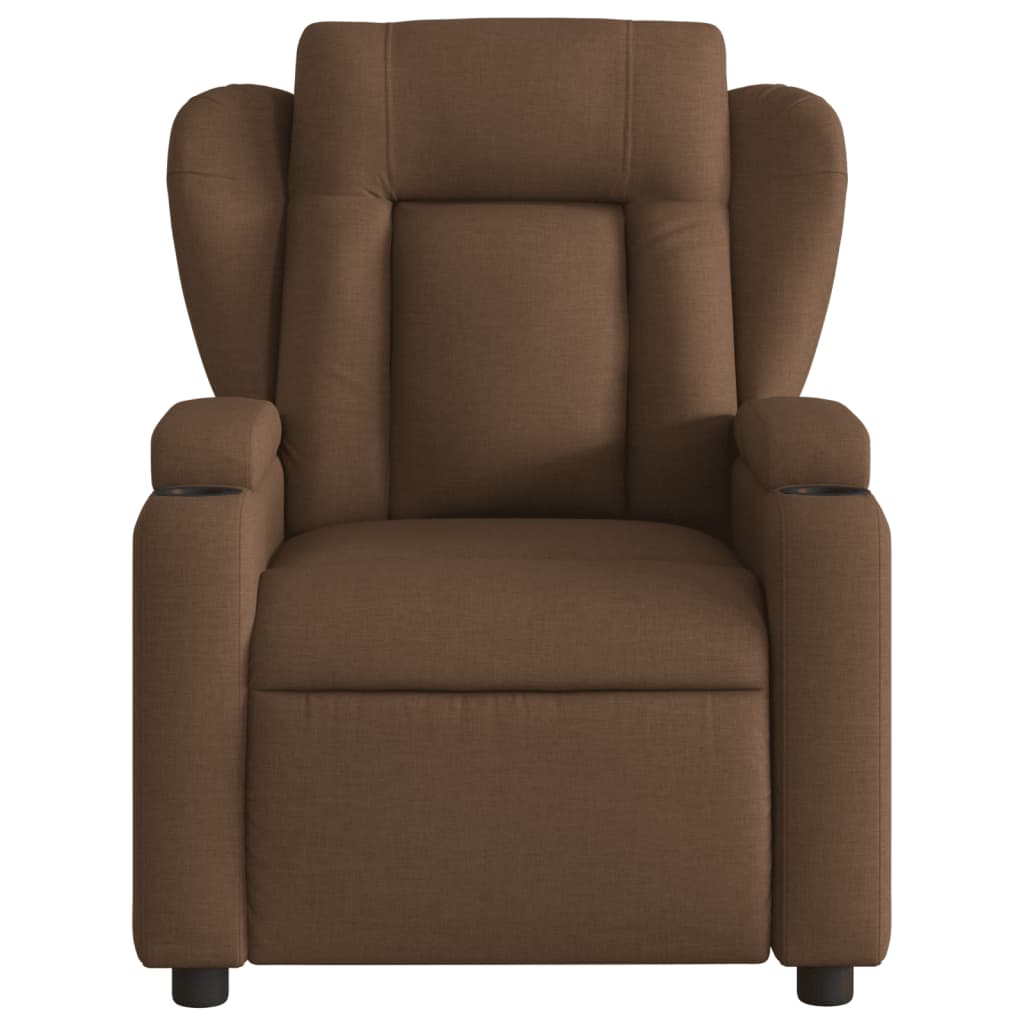 vidaXL Fauteuil inclinable Marron Tissu