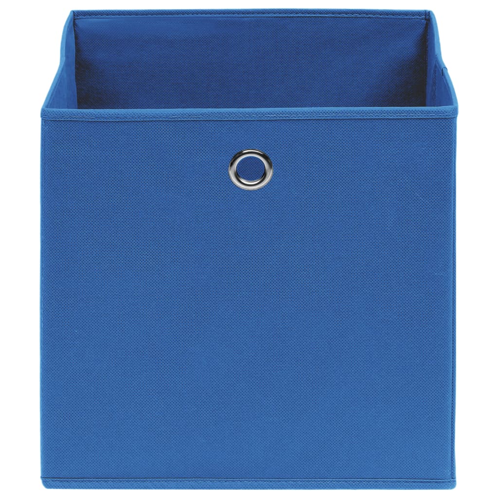 vidaXL Boîtes de rangement 4 pcs Tissu intissé 28x28x28 cm Bleu