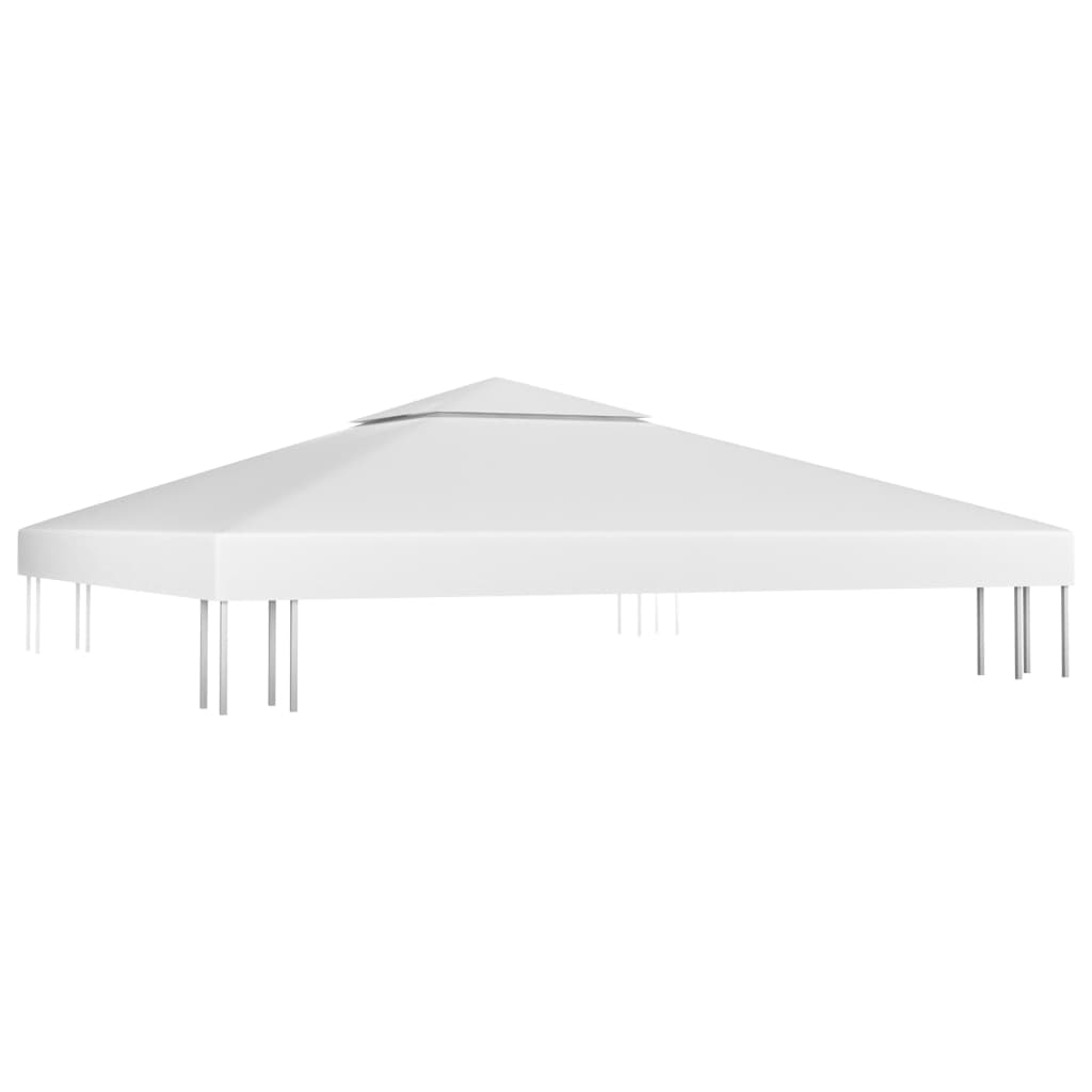 vidaXL Toile de toit de belvédère 2 niveaux 310 g/m² 3x3 m Blanc