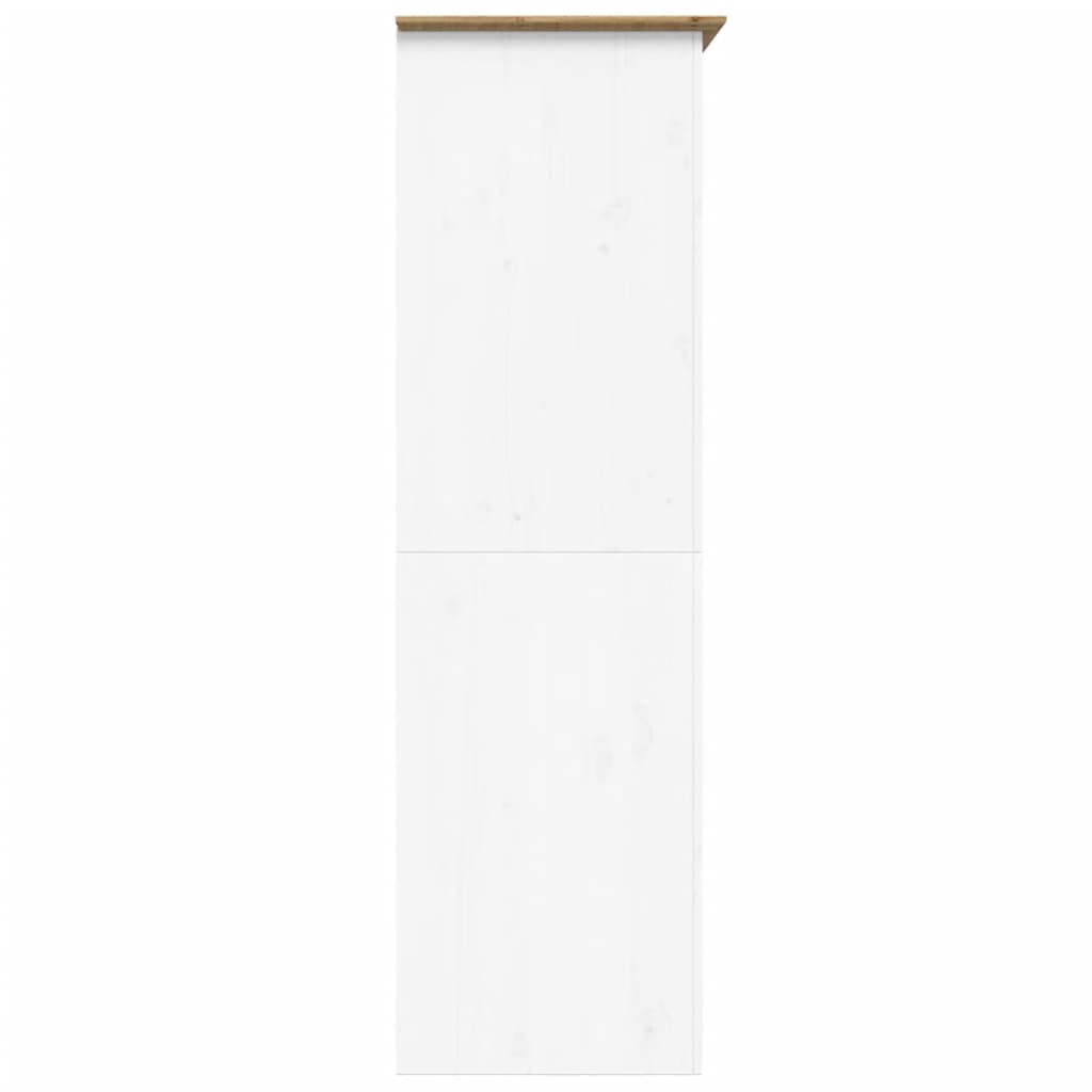 vidaXL Garde-robe BODO blanc marron 101x52x176,5 cm bois massif de pin