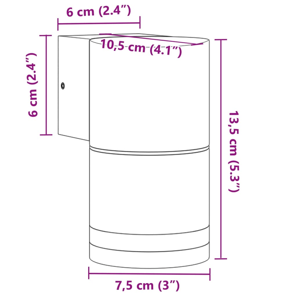 vidaXL Appliques murales extérieur 2 pcs aluminium moulé sous pression