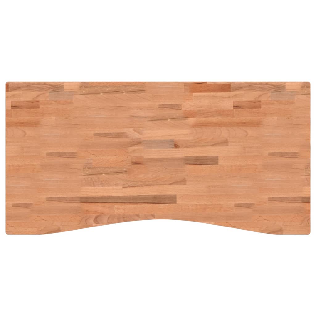 vidaXL Dessus de bureau 110x(50-55)x2,5 cm bois massif de hêtre