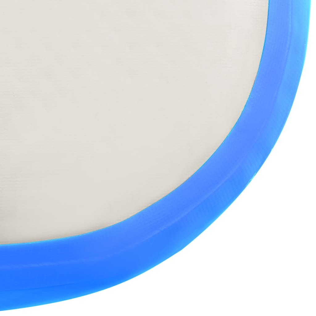 vidaXL Tapis gonflable de gymnastique avec pompe 300x100x15cm PVC Bleu