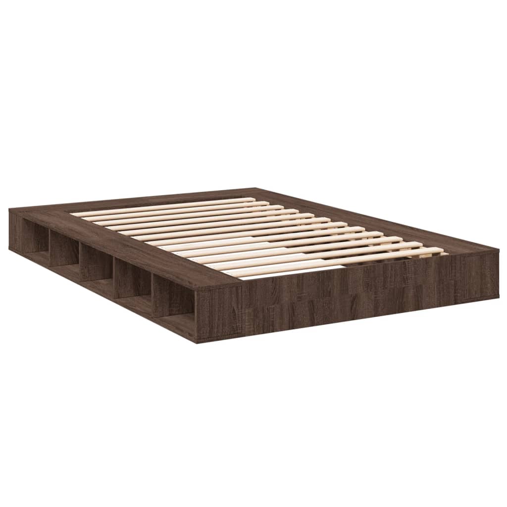 vidaXL Cadre de lit sans matelas chêne marron 160x200 cm