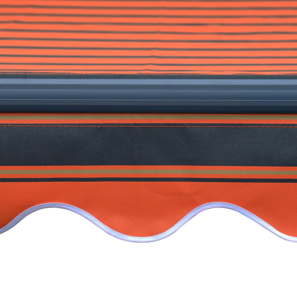 vidaXL Auvent manuel rétractable avec LED 500x300 cm Orange et marron