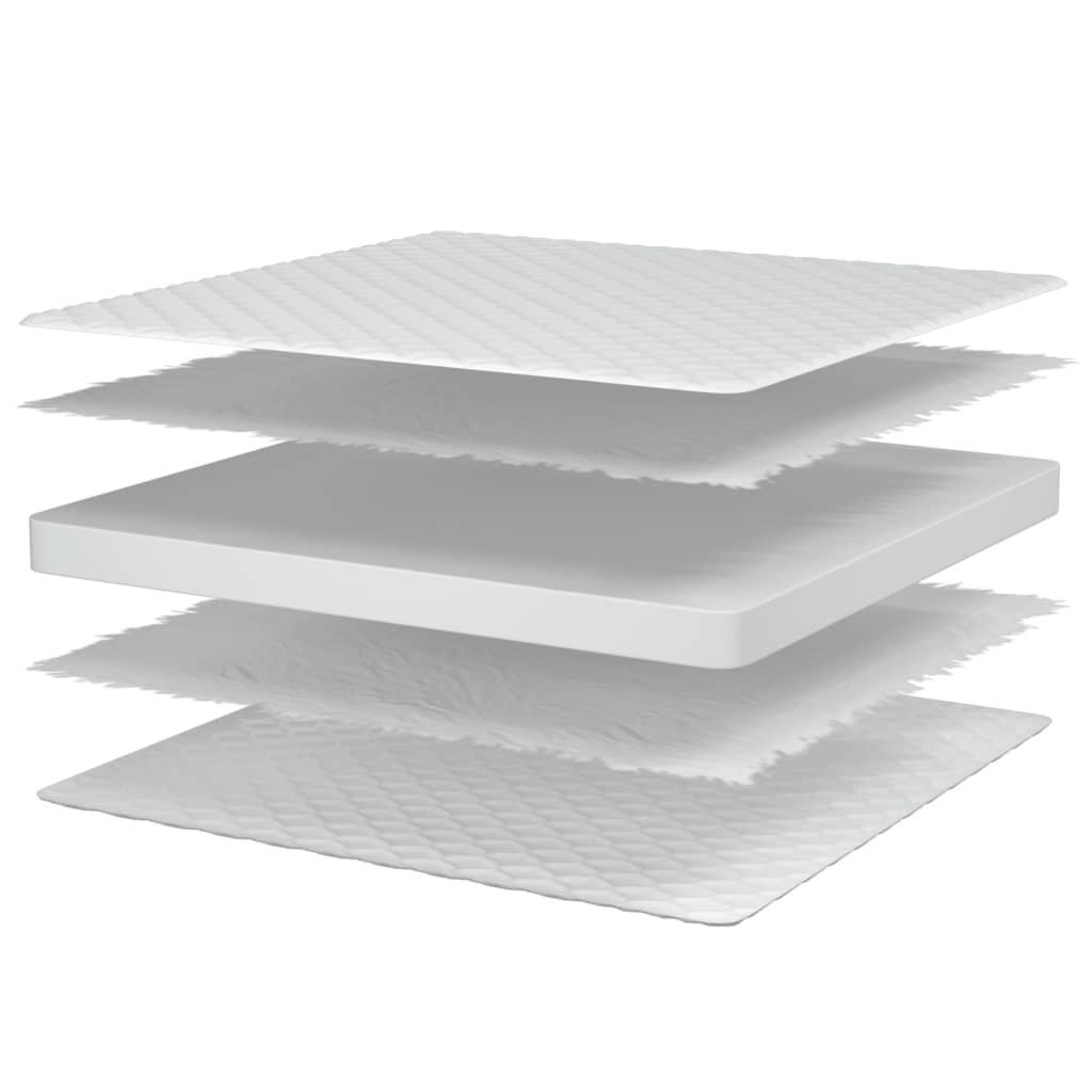 vidaXL Matelas en mousse à mémoire de forme blanc 200x200x17 cm