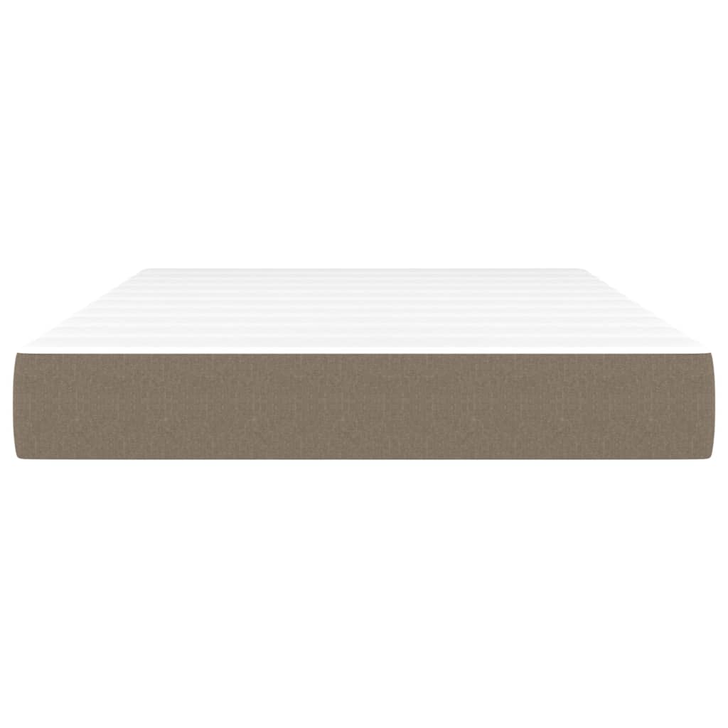 vidaXL Matelas de lit à ressorts ensachés Taupe 120x200x20 cm Tissu