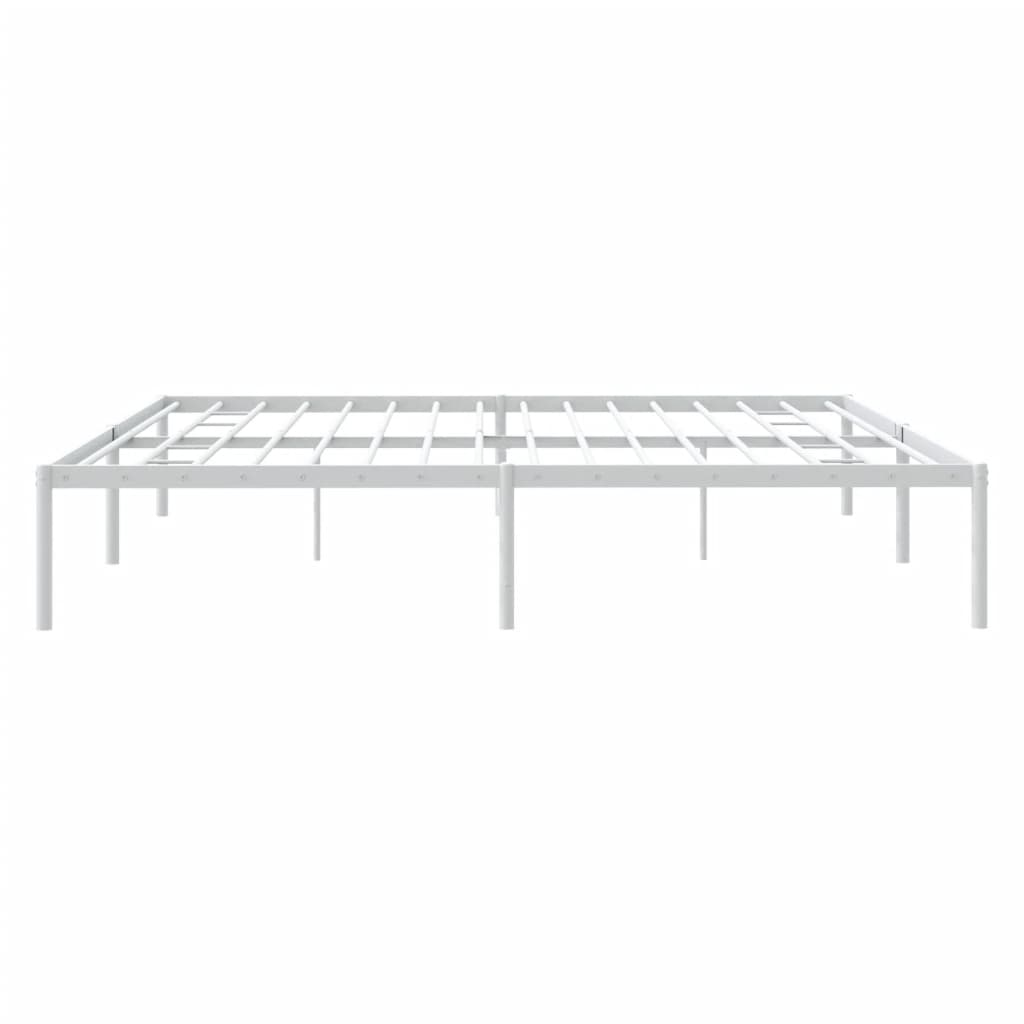 vidaXL Cadre de lit métal sans matelas blanc 183x213 cm