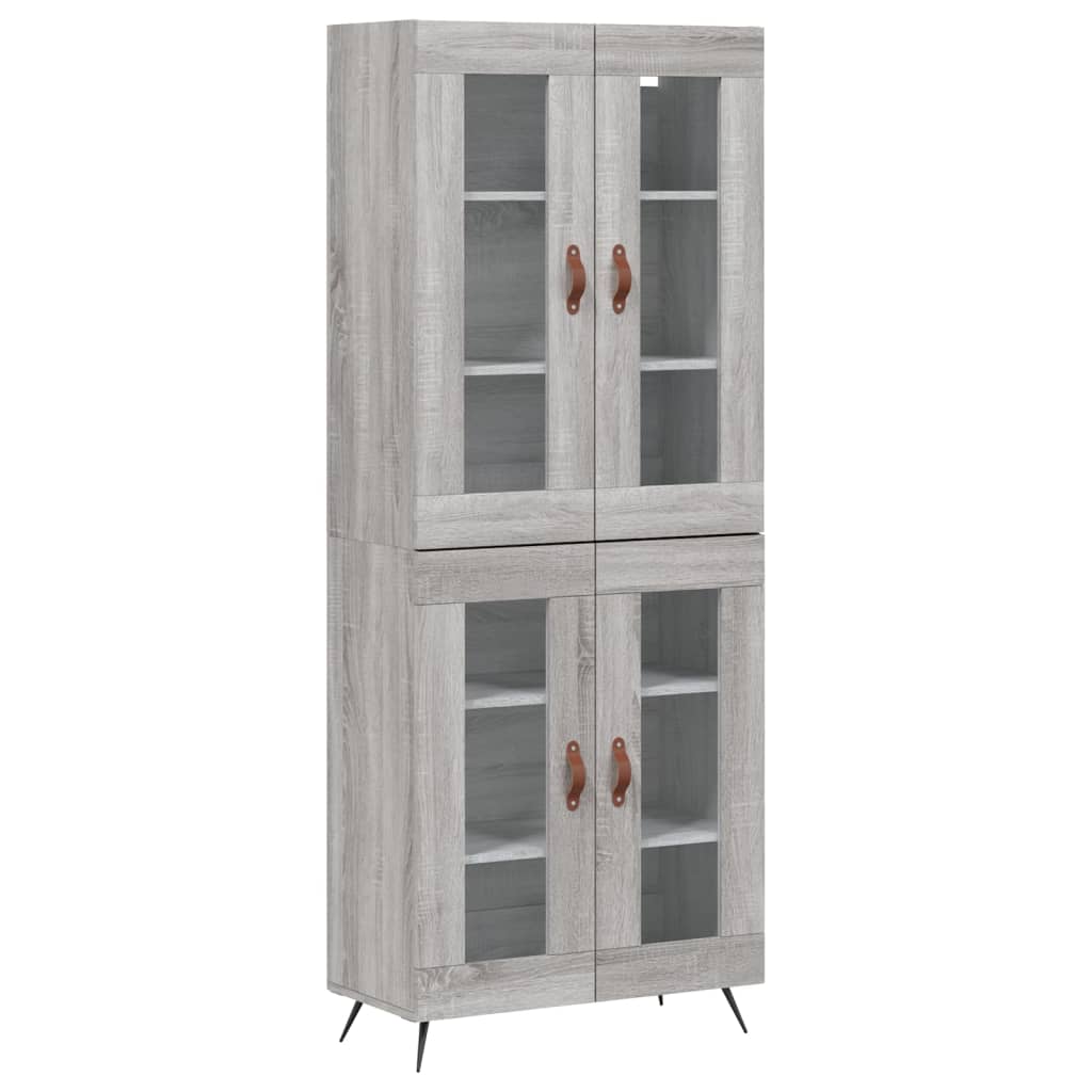 vidaXL Buffet haut Sonoma gris 69,5x34x180 cm Bois d'ingénierie