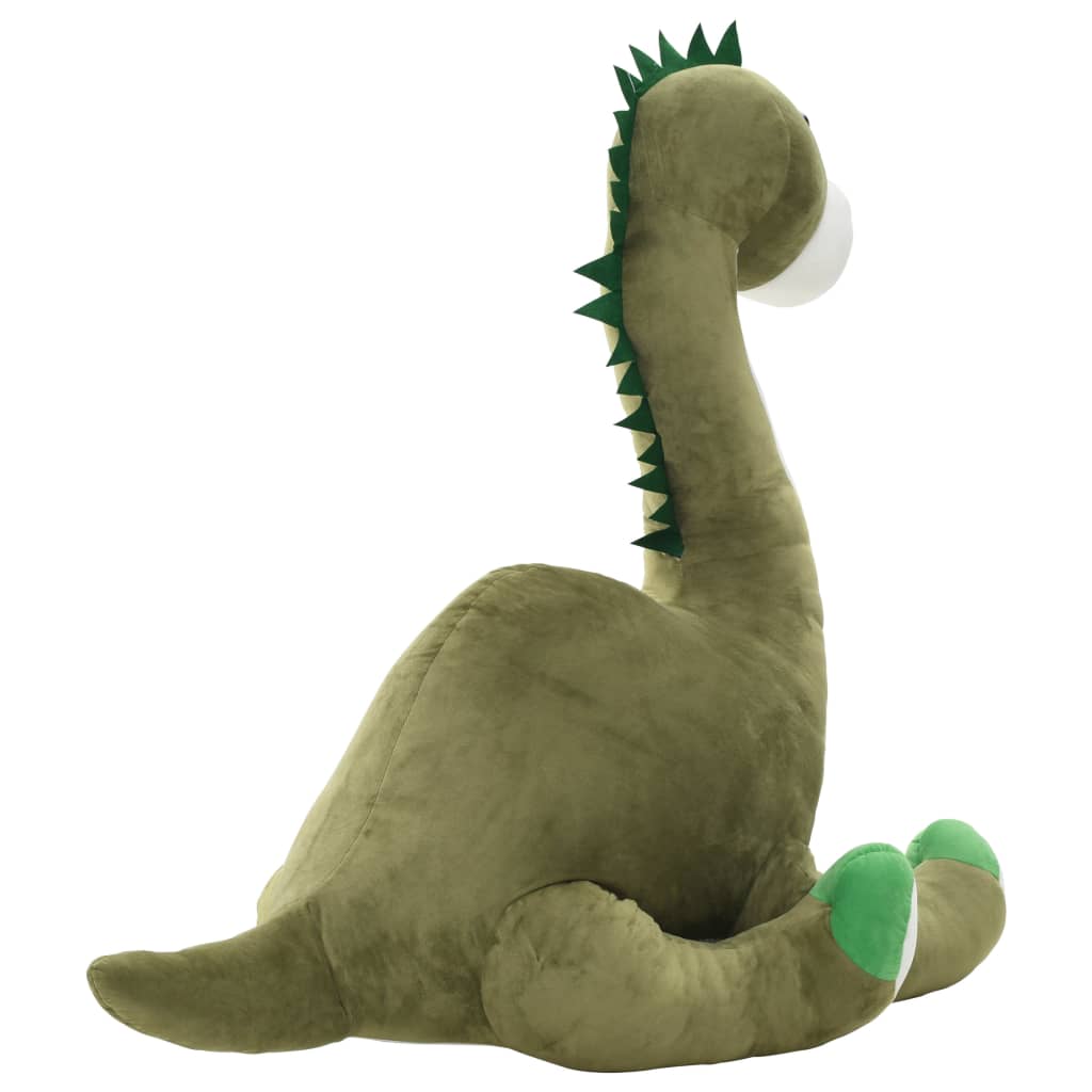 vidaXL Dinosaure brontosaure en peluche Vert