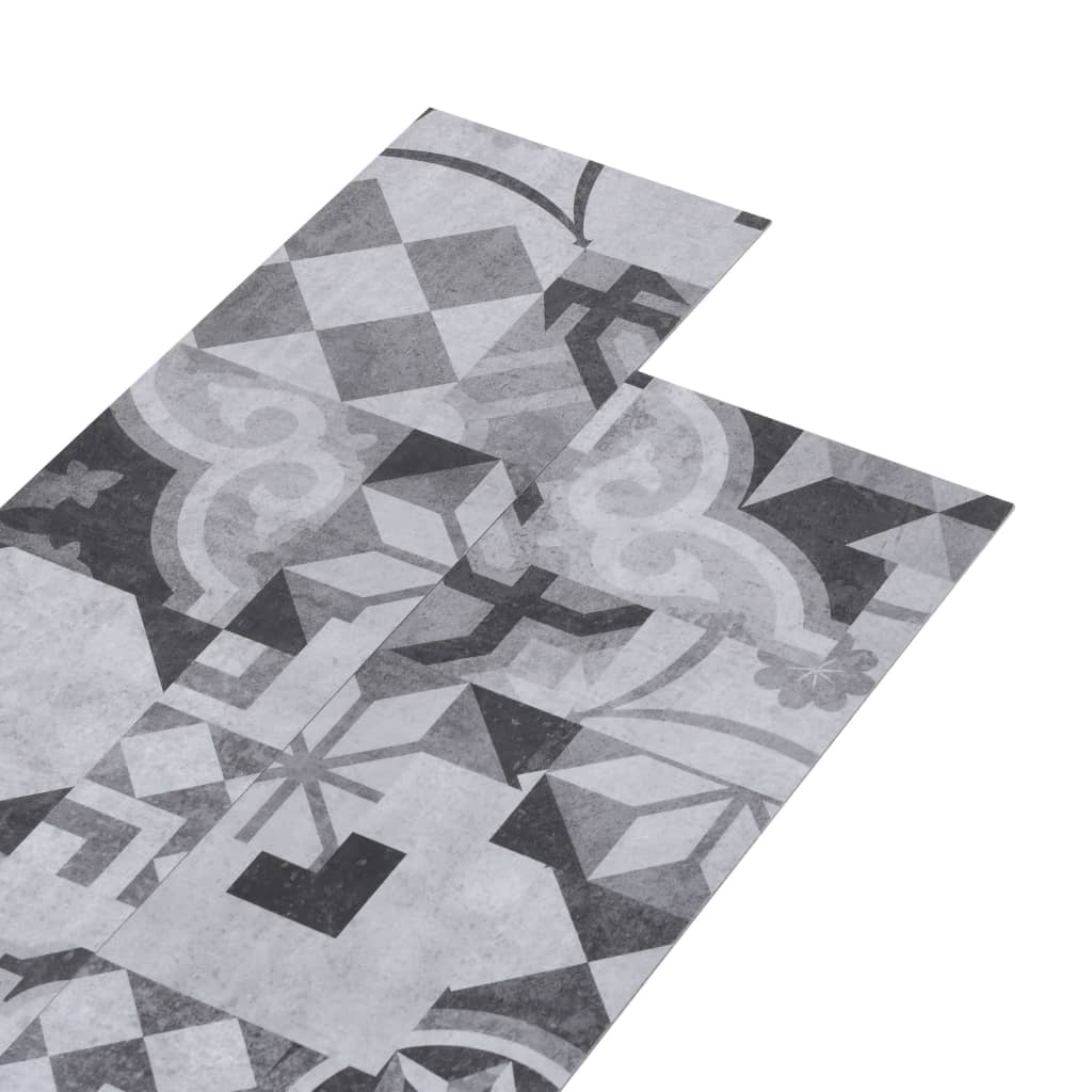 vidaXL Planches de plancher PVC 4,46 m² 3 mm Autoadhésif Motif de gris