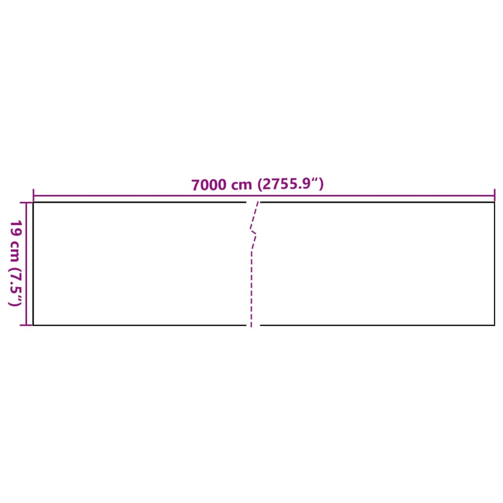 vidaXL Écran d'intimité de jardin PVC 70x0,19 m Gris