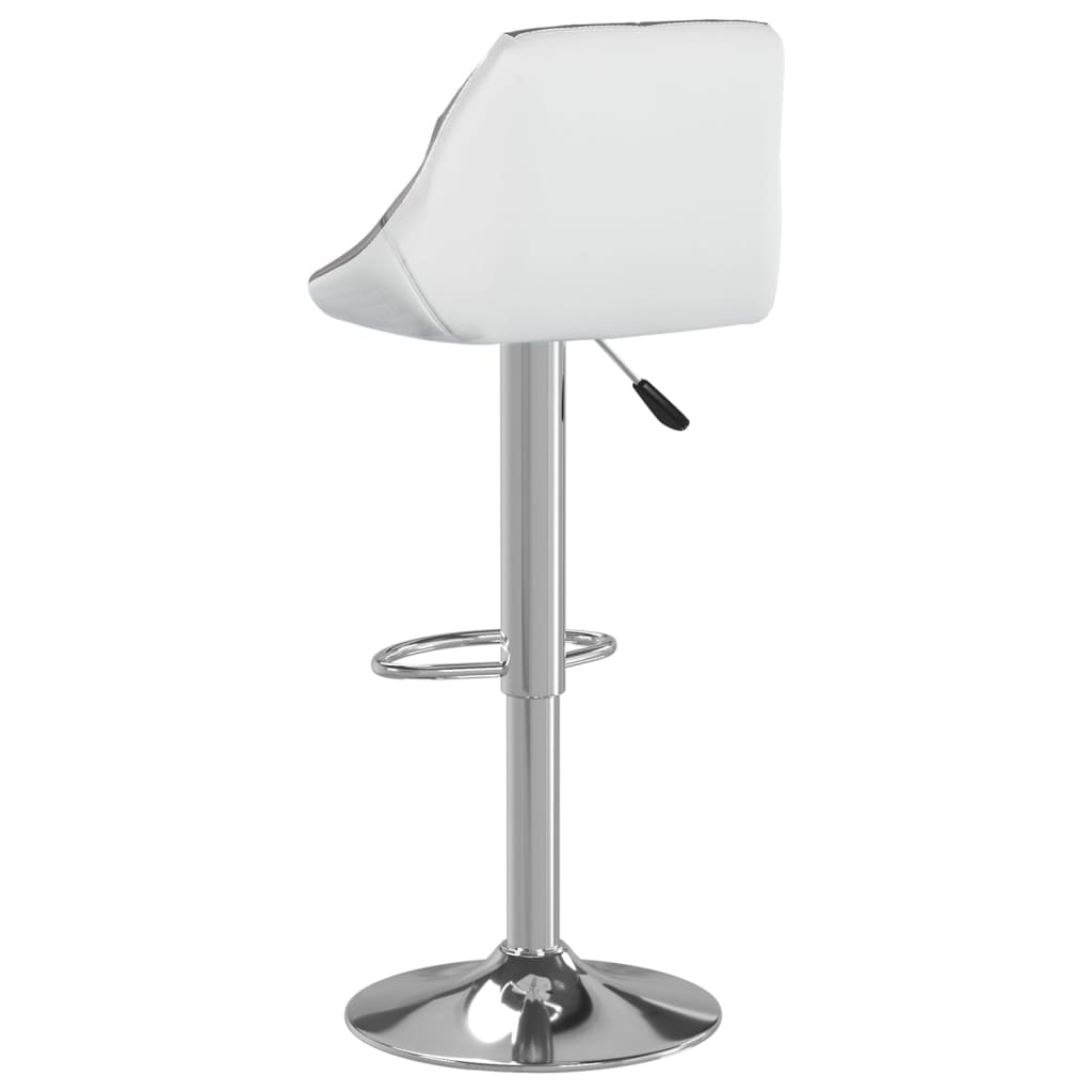 vidaXL Tabourets de bar lot de 2 gris et blanc similicuir