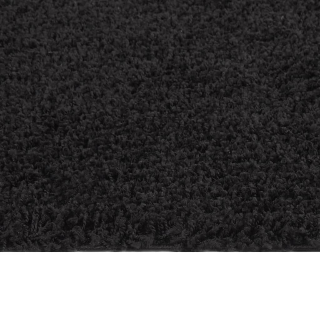 vidaXL Tapis shaggy à poils longs Noir 200x290 cm