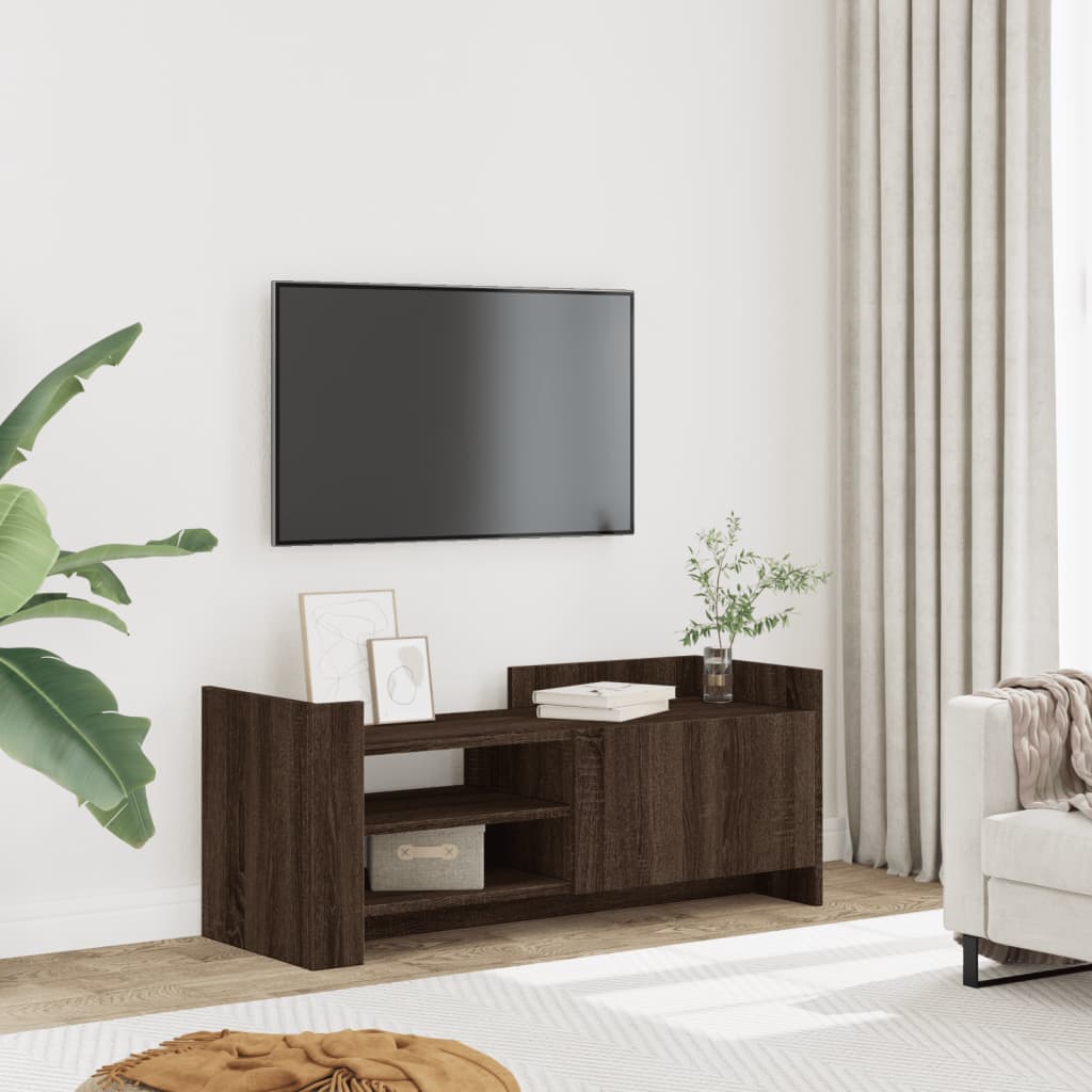 vidaXL Meuble TV Chêne marron 100x35x40 cm Bois d'ingénierie