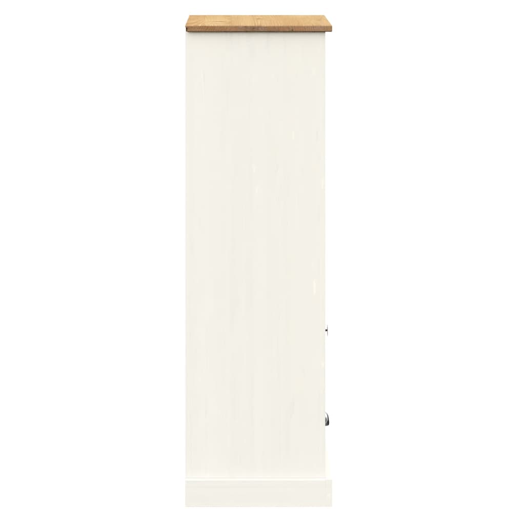 vidaXL Bibliothèque VIGO blanc 60x35x114,5 cm bois massif de pin