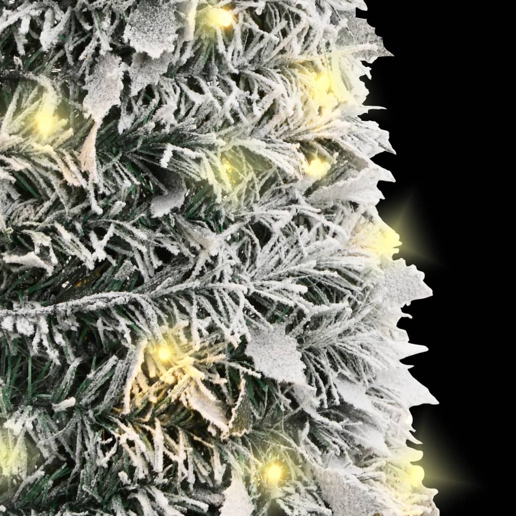 vidaXL Sapin de Noël artificiel escamotable avec neige floquée 200 LED