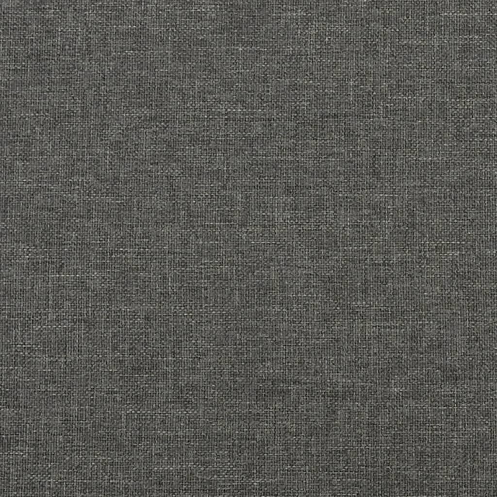 vidaXL Cadre de lit gris foncé 120x190 cm tissu