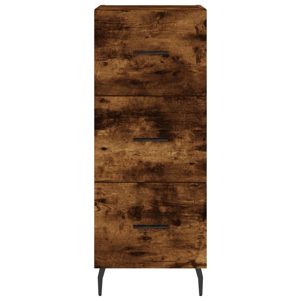 vidaXL Buffet Chêne fumé 34,5x34x90 cm Bois d'ingénierie