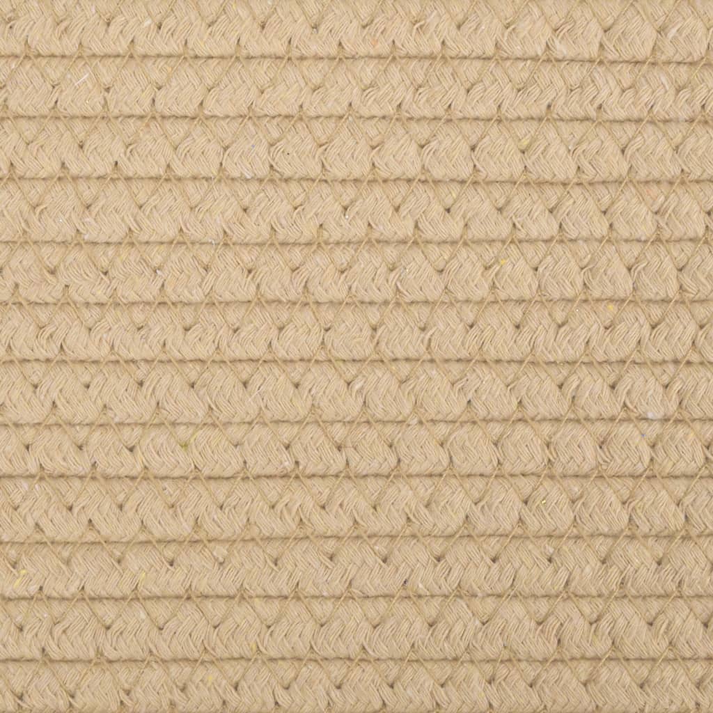 vidaXL Panier de rangement beige et blanc Ø38x46 cm coton
