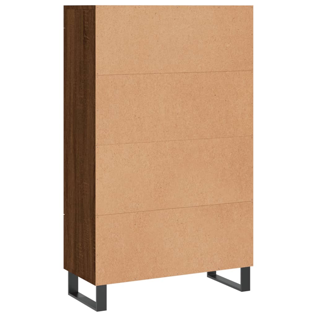 vidaXL Buffet haut chêne marron 69,5x31x115 cm bois d'ingénierie