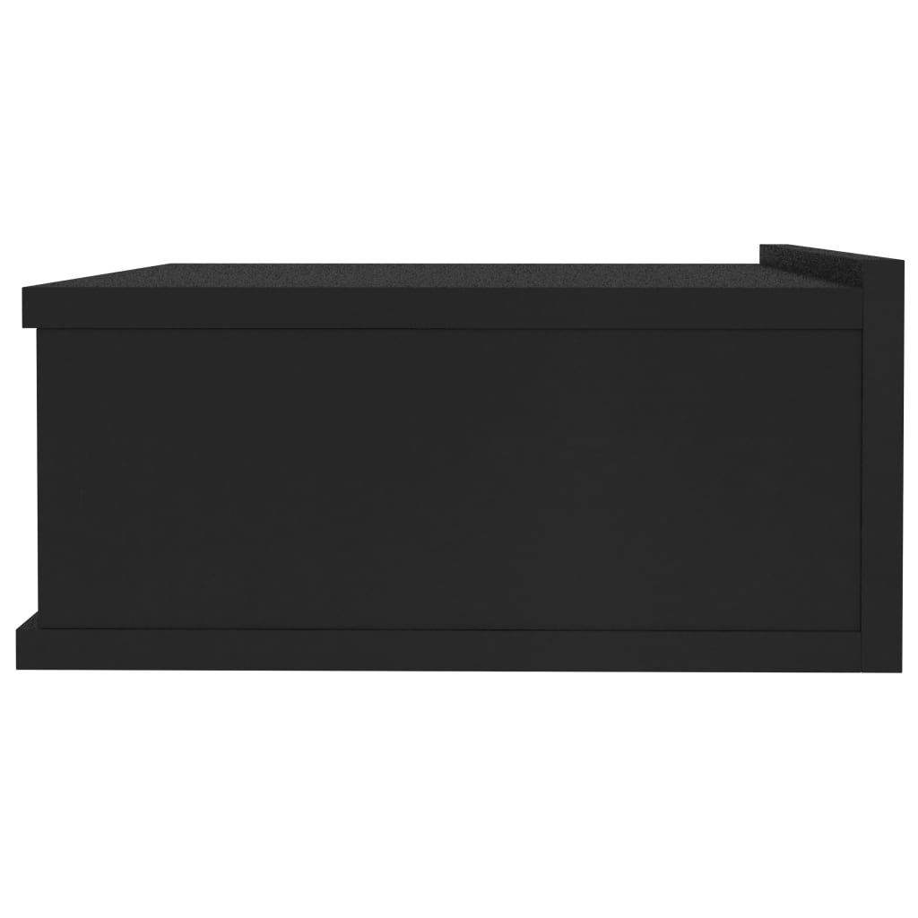 vidaXL Tables de chevet flottantes 2 pcs Noir 40x30x15 cm