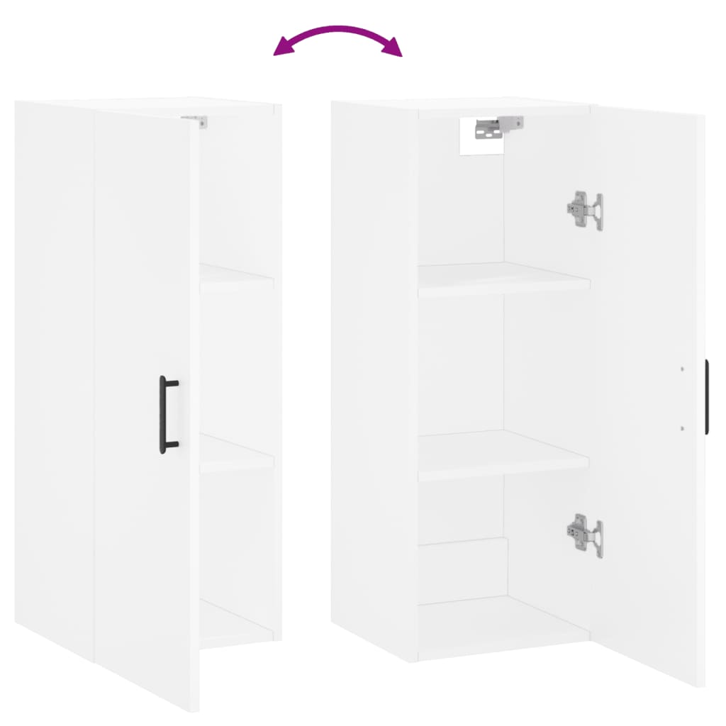 vidaXL Armoire murale blanc 34,5x34x90 cm