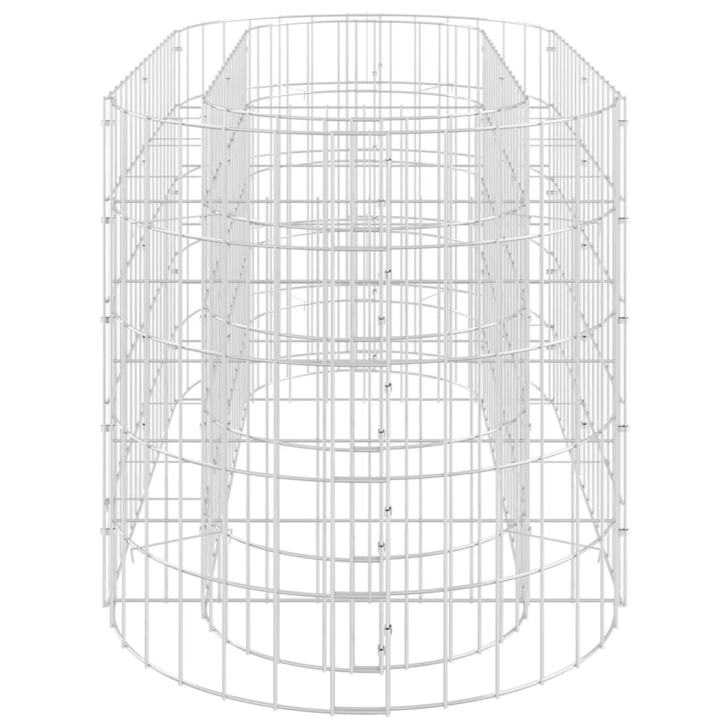 vidaXL Lit surélevé à gabion Fer galvanisé 120x50x50 cm