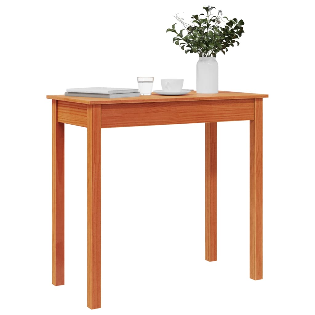 vidaXL Table console marron miel 80x40x75 cm bois massif de pin