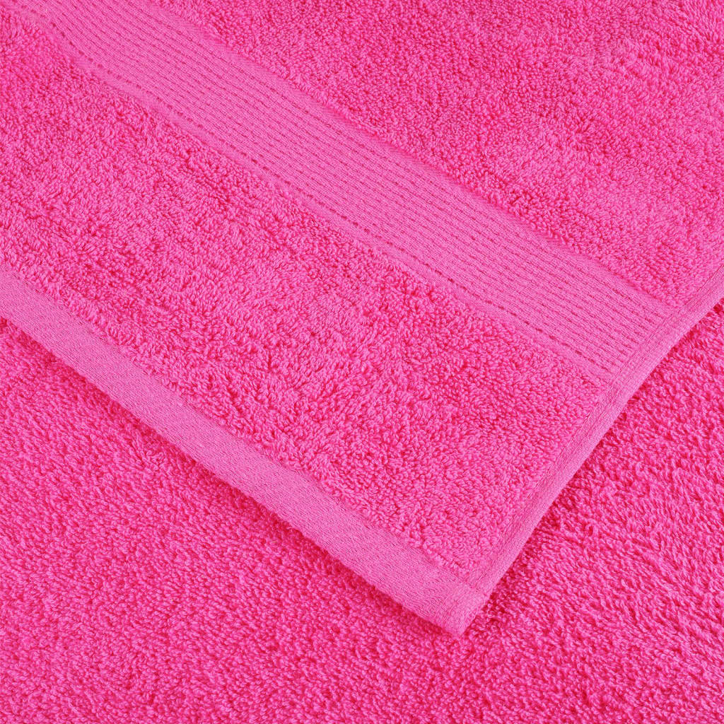 vidaXL Serviettes de qualité supérieure 2 pcs rose 600 g/m² 100% coton