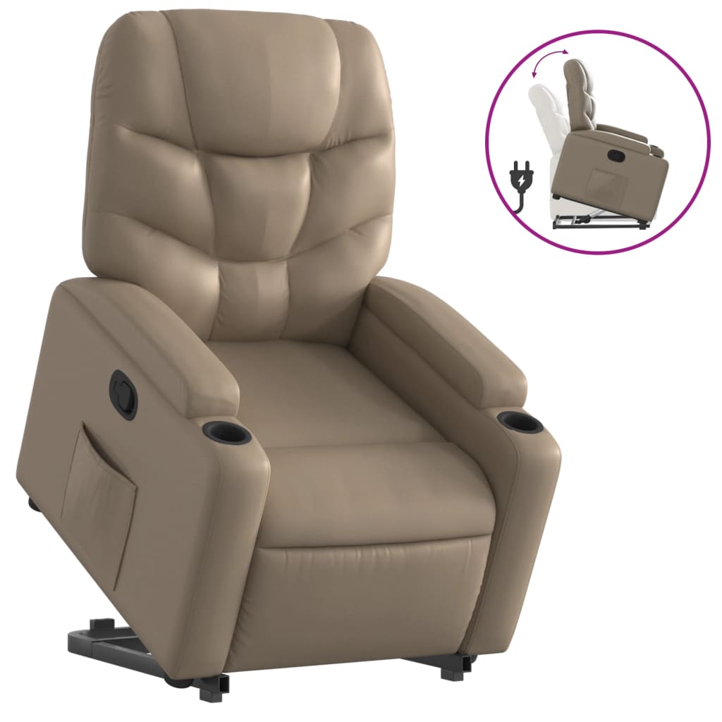 vidaXL Fauteuil inclinable Cappuccino Similicuir