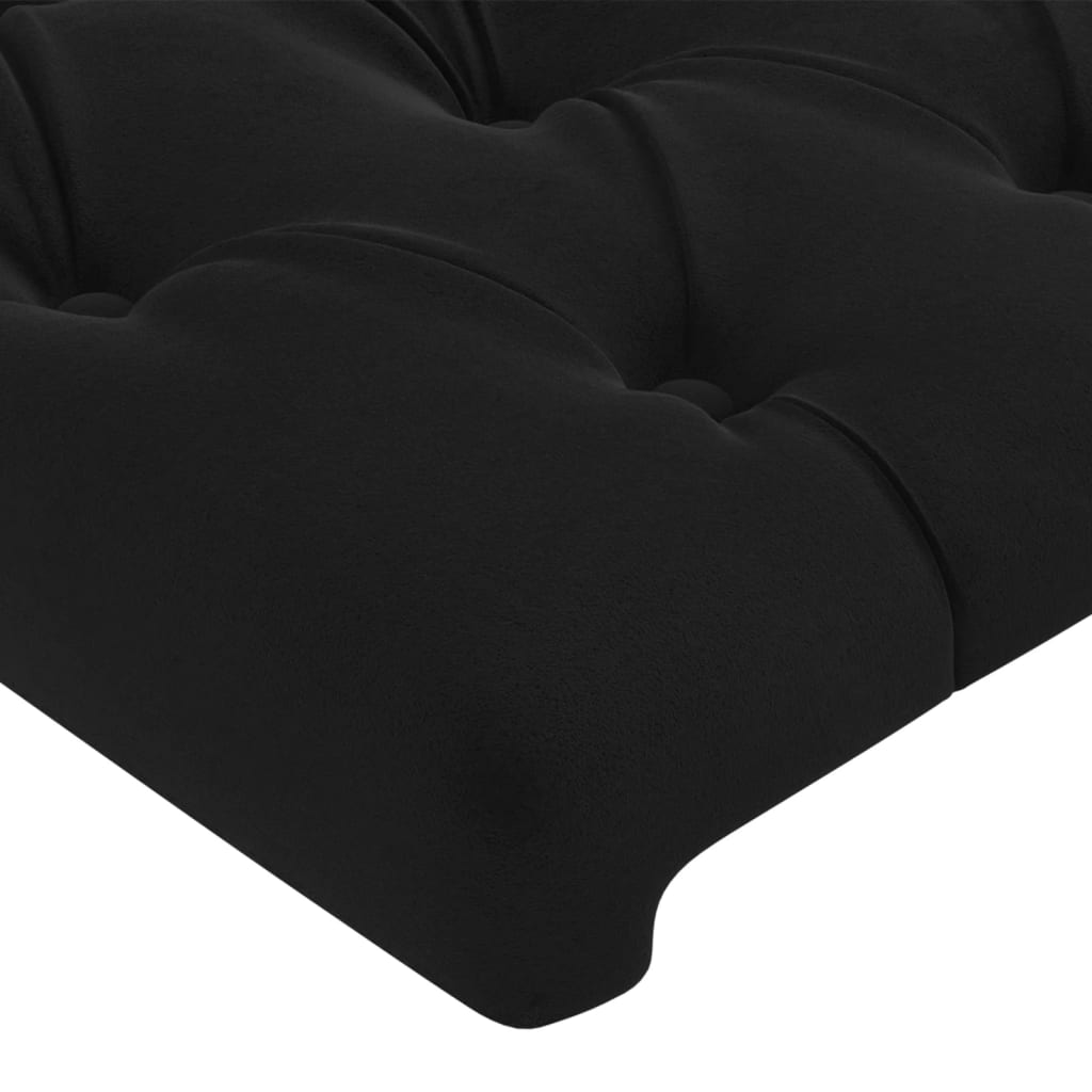 vidaXL Cadre de lit avec tête de lit Noir 160x200 cm Velours
